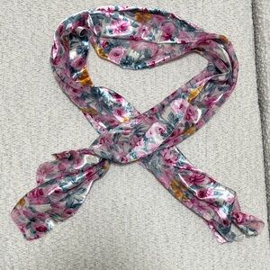 NWOT Floral Pink and Green and Gold Women's Scarf